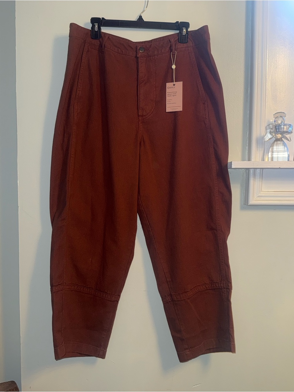 Quince Rust Brown Barrel Jeans